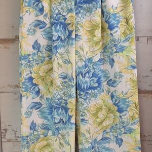 Floral Elegance Wide Leg Women's Pants NWT Size Medium